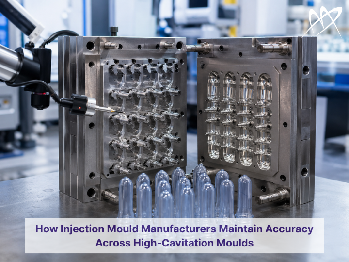 High-cavitation injection mould manufacturing with multiple precision mould cavities